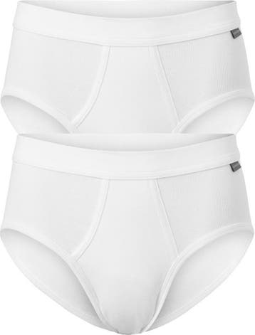 Schiesser Cotton Essentials - L - Heren Slip - Wit - 2 st, Verzenden