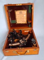 Vernier sextant - Messing, Hout - Heath & Co / Hezzanith -