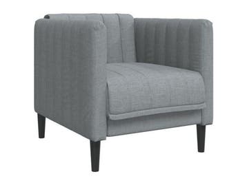 vidaXL - Fauteuil - Stof 100% polyester - Donkergrijs - 69 ×, Verzenden, Nieuw