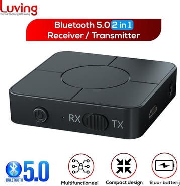 Luving™ KN326 - Bluetooth Ontvanger - Bluetooth Zender -, Ophalen of Verzenden, Nieuw