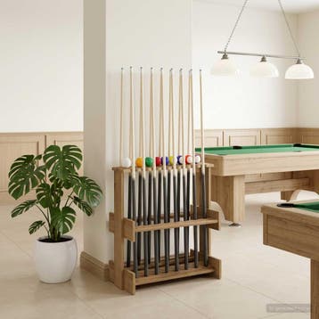 vidaXL Biljartkeu standaard Bewerkt hout 60 x 35 x 60 cm, Verzenden, Nieuw
