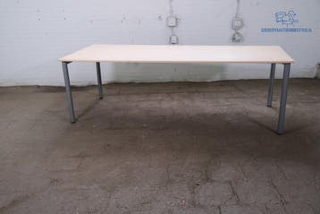 Tweedehands Bijzettafel Vergadertafel Wit 80x80 cm, Verzenden, Gebruikt