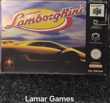 Automobili Lamborghini (Nintendo 64 tweedehands game), Spelcomputers en Games, Games | Nintendo 64, Ophalen of Verzenden, Zo goed als nieuw