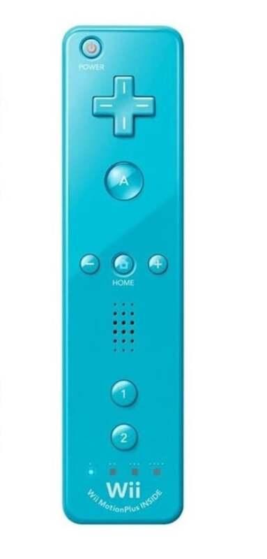 Wii Controller / Remote Motion Plus Blauw Origineel, Spelcomputers en Games, Spelcomputers | Nintendo Wii, Zo goed als nieuw, Ophalen of Verzenden