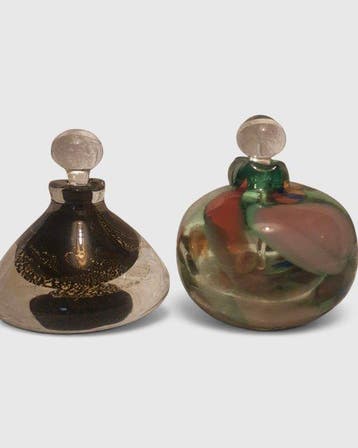 cristal Jas - Parfumfles (2) - Kristal, Antiek en Kunst, Curiosa en Brocante