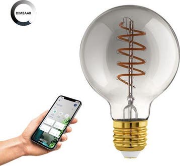 EGLO connect.z Smart LED Lamp -E27 - Ø 8 cm - Smoke, Verzenden, Nieuw