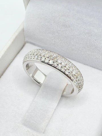 Zonder minimumprijs - Ring Zilver - 1.22ct. tw. Diamant, Nieuw