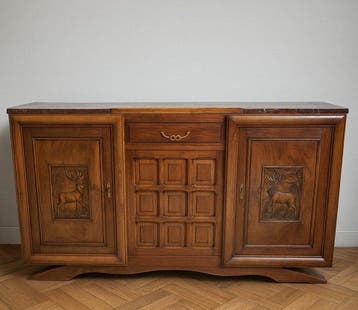 Buffetkast - Hout - decors met geometrische vormen en