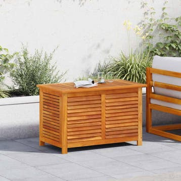 vidaXL Tuinbox met jaloezieën 90x50x56 cm massief acaciahout, Verzenden, Nieuw
