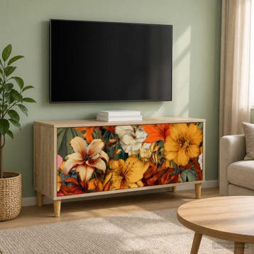 vidaXL Tv-meubel GENNEP 102 x 33 x 50 cm Sonoma Bewerkt hout, Minder dan 50 cm, Verzenden, Nieuw, Minder dan 100 cm