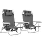 Aluminium strandstoel Coral, opvouwbaar met rugzakfunctie -, Verzenden, Nieuw