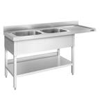 GGM Gastro | RVS aanvoertafel voor vaatwasser - 1800x700mm -, Verzenden