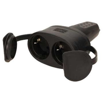 DUO Stekker rubber waterdicht - 230V, Doe-het-zelf en Verbouw, Elektra en Kabels, Ophalen of Verzenden, Nieuw, Stopcontact