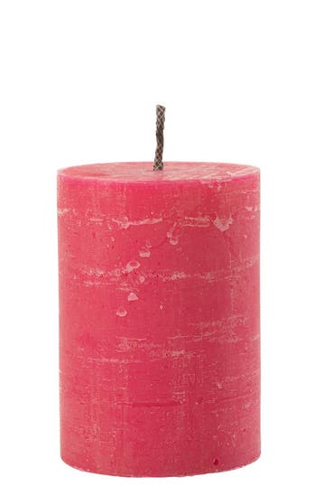 Buitenkaars Pilaar Paraffine Roze Medium-95Uren, Verzenden, Nieuw