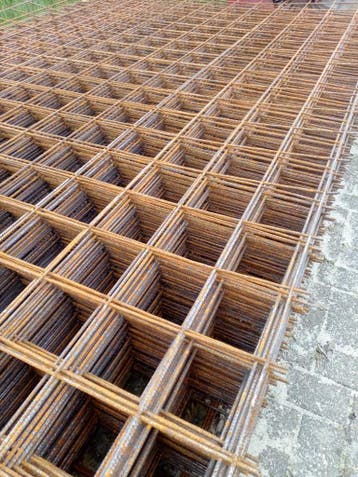 bouwstaalmat / betonnet 6mm   2x3 meter  maaswijdte 15x15cm, Doe-het-zelf en Verbouw, Ophalen, Nieuw