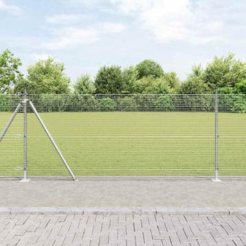 vidaXL Gelast Draadhek met Betonnen Basis 100 x 0,8 m (B x, Verzenden, Nieuw, IJzer