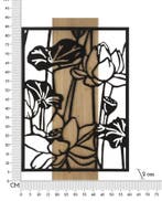 WANDPANEEL LOTUS IJZER EN HOUT CM 60X2X90, Ophalen of Verzenden, Nieuw