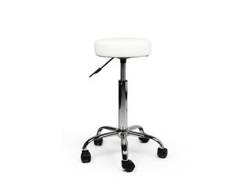 Tabouret Wit - Standaard Zithoogte, In hoogte verstelbaar, Nieuw, Kunststof