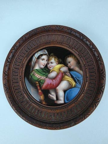 Franse school (XIX) - Madonna della Seggiola, Antiek en Kunst, Kunst | Schilderijen | Klassiek