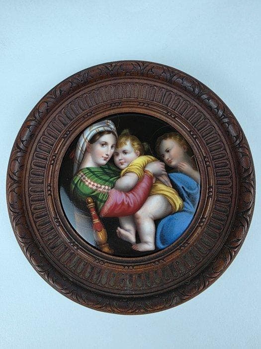 Franse school (XIX) - Madonna della Seggiola, Antiek en Kunst, Kunst | Schilderijen | Klassiek