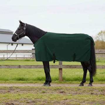 vidaXL Paardendeken Donkergroen 75 cm Polyester Fleece, Verzenden, Nieuw