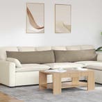vidaXL Sofa Kussens 2 stuks Taupe 145 x 40 cm Stof, Huis en Inrichting, Woonaccessoires | Kussens, Verzenden, Nieuw