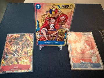 Bandai - 3 Card - One Piece - Monkey D. Luffy, Nieuw