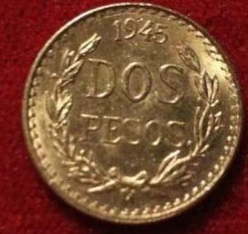 Mexico. 2 Pesos 1945 (Zonder minimumprijs)