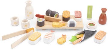 Woet® Houten Sushi Speelset - 30-delig Japans Rollenspel, Ophalen of Verzenden, Nieuw