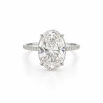 Zonder minimumprijs - Ring - 14 karaat Witgoud - 5.28ct. tw., Nieuw