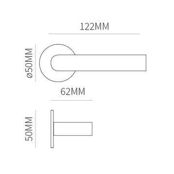 Deurkruk Naxos op rond rozet 4mm dun - zwart, Doe-het-zelf en Verbouw, Verzenden, Nieuw