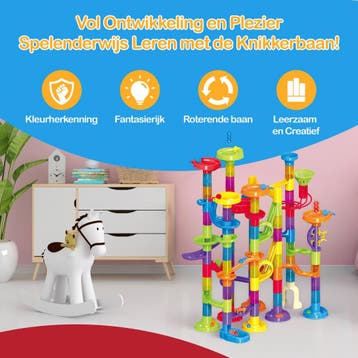 JUST23 Knikkerbaan GJH335 - Marble Run - 123 Onderdelen -, Kinderen en Baby's, Ophalen of Verzenden, Zo goed als nieuw