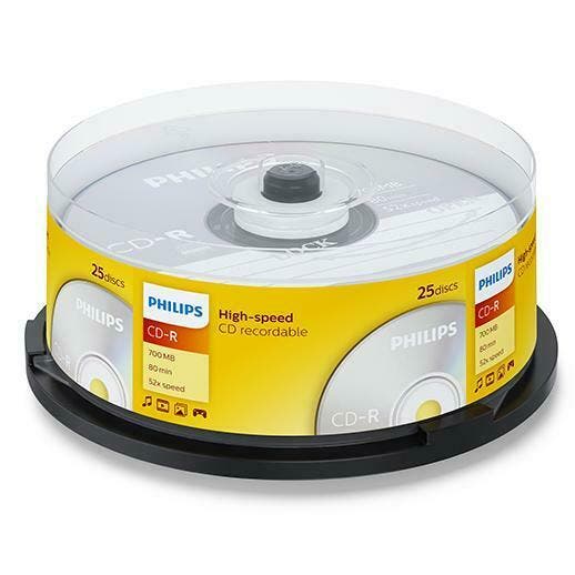 Philips | CD-R | 700 MB | 25 stuks, Computers en Software, Beschrijfbare discs, Nieuw, Verzenden