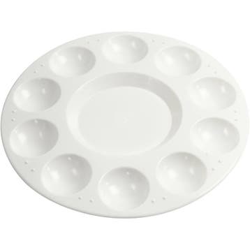 Palet, Rond palet met 11 vakken, d 17 cm, wit, 1 stuk, Hobby en Vrije tijd, Nieuw