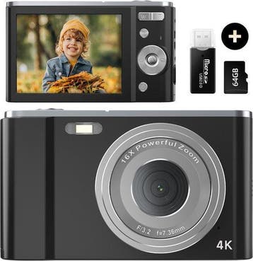 2dekans | K&L Digitale Camera 4K - 64MP - Fototoestel -, Ophalen of Verzenden, Zo goed als nieuw