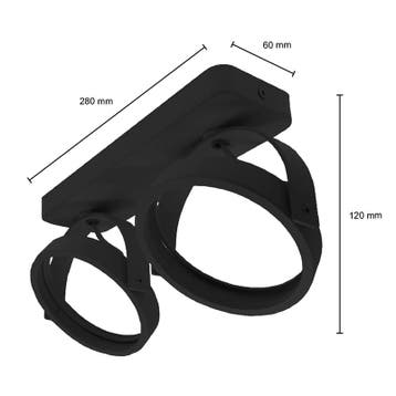Plafondlamp Euke Zwart voor 2x ES111 GU10 lamp (niet inbe..., Ophalen of Verzenden, Nieuw