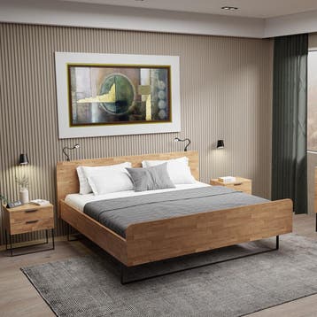 Van Os Lucas Royal Houten Bed - 160 x 200, Nieuw