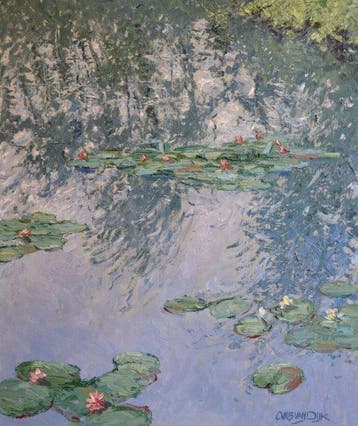 Chris van Dijk (1952) Impressionist -  Nymphea Escarboucle