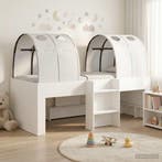 vidaXL Bed met Tunnel 4 pcs Wit Bewerkt hout, Huis en Inrichting, Slaapkamer | Bedden, Verzenden, Nieuw, Wit, Hout