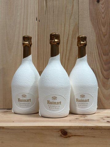 Ruinart, Blanc de Blancs - Champagne - 3 Flessen (0.75, Verzamelen, Nieuw