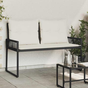 vidaXL Tuinbank 2 -Seater 4 st 110 x 59 x 82 cm poly rattan, Verzenden, Nieuw, Rotan