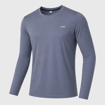 Heren Zomer T-shirt Lange Mouw - Ice Silk, Sneldrogend & Ade, Verzenden, Nieuw