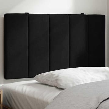 vidaXL Hoofdbordkussen Hanko 80 cm fluweel zwart, Verzenden, Nieuw, Zwart, Stof