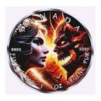 Canada. 5 Dollars 2025 Maple Leaf Angels and Devils , 1 Oz