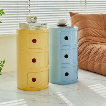 Moderne Ronde Nachtkastje - Minimalistisch Plastic Bijzetkas, Verzenden, Nieuw