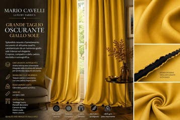 Mario Cavelli Interior Fabric Blackout Luxury Yellow XXL -