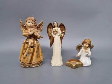 Figuur - Drei Engelfiguren – Dekorative Engel mit Geige,