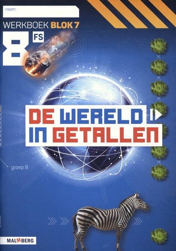 De wereld in getallen Groep 8 blok 7 FS Werkboek, Verzenden, Zo goed als nieuw