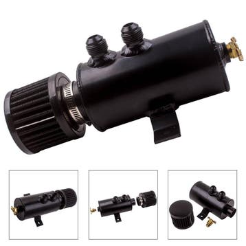 Olie-opvangtank (catch tank) 750 ml aluminium met baffle, 2x, Verzenden, Nieuw, Universele onderdelen