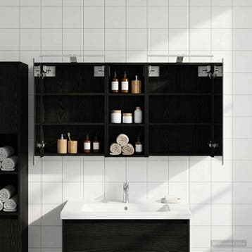 vidaXL Badkamerkastenset 3 st 130 x 14,5 x 70 cm Bewerkt, Huis en Inrichting, Tafels | Kaptafels, Verzenden, Nieuw